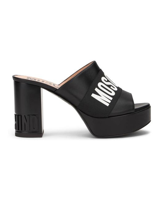Moschino Black Mules Mit Hohem Absatz