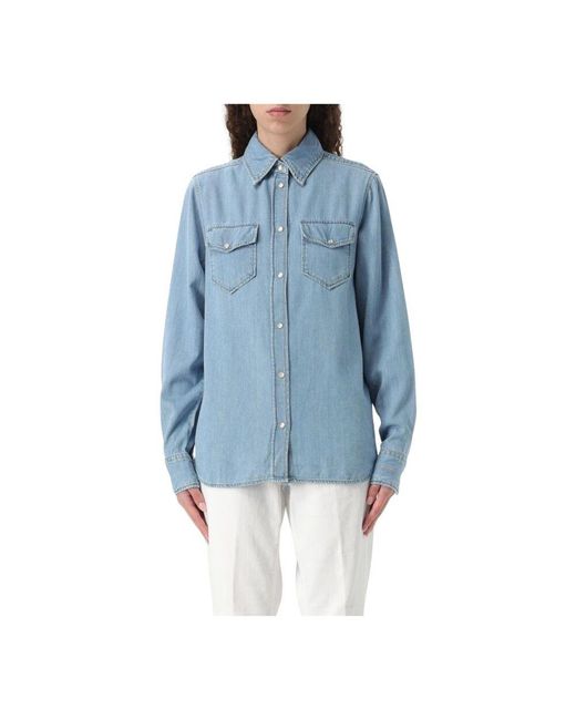 Liu Jo Blue Blaue Button-Up Bluse