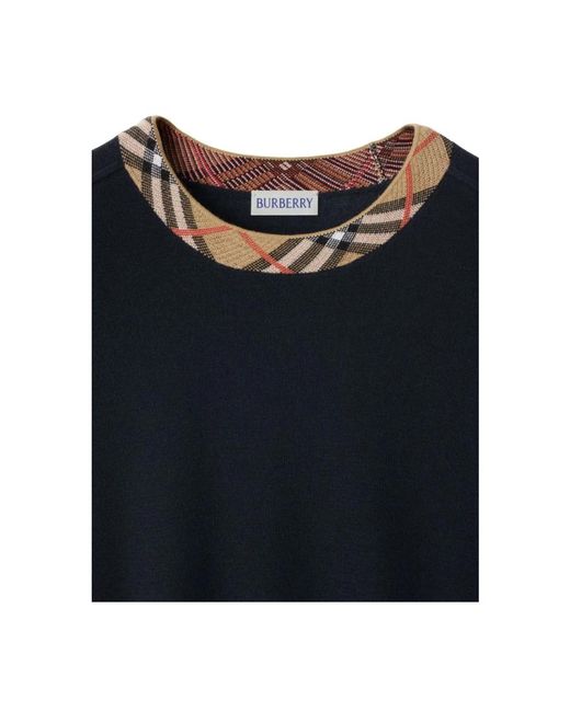 Burberry Round-Neck Knitwear in het Blue voor heren