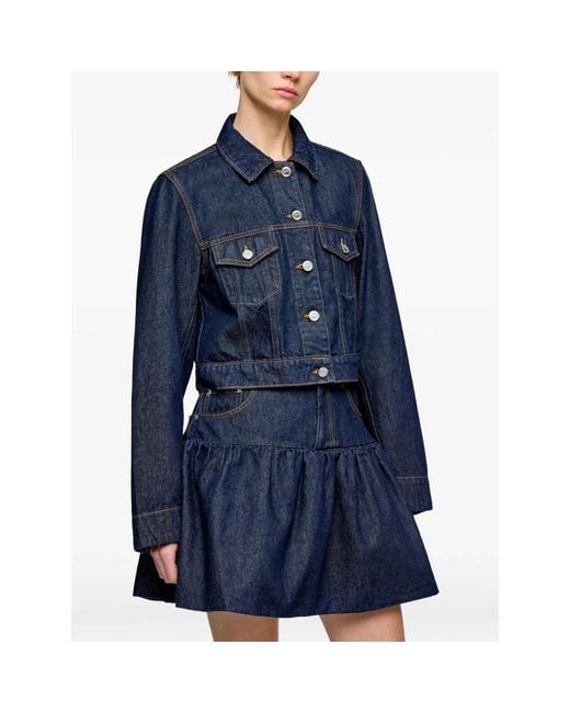 Ganni Blue Denim Jackets