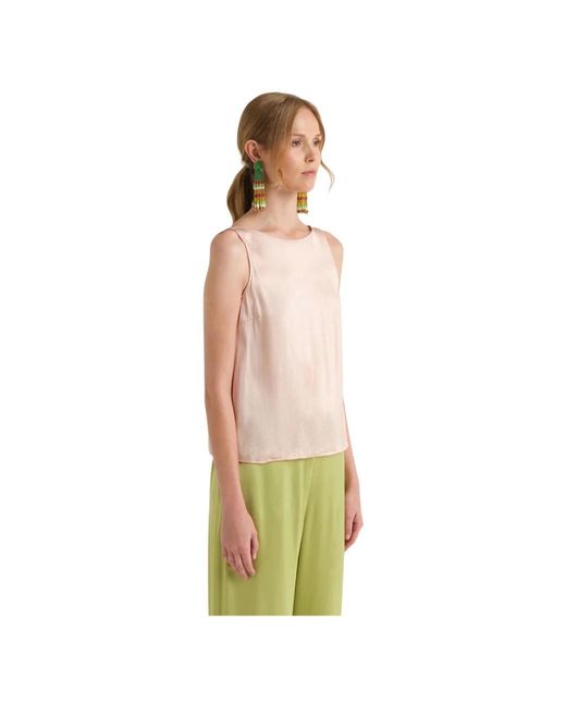 Maliparmi Metallic Sleeveless Tops