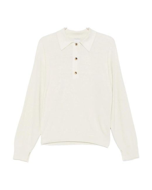 Calvin Klein White Polo Shirts