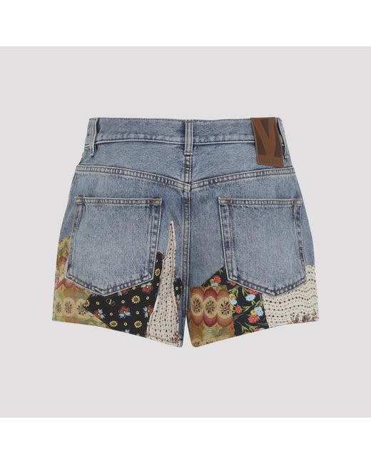 Valentino Blue Denim Shorts