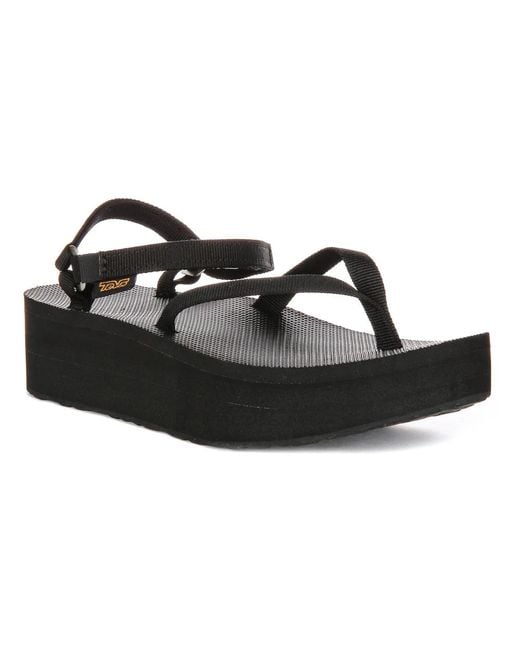 Teva Black Wedges