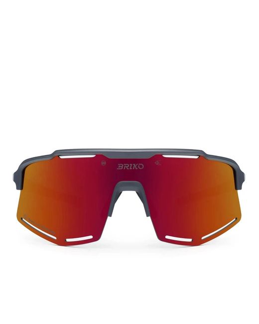 Briko Accessoires ,Rood ,Sharp Lite Grijs Fiord Helm in het Red