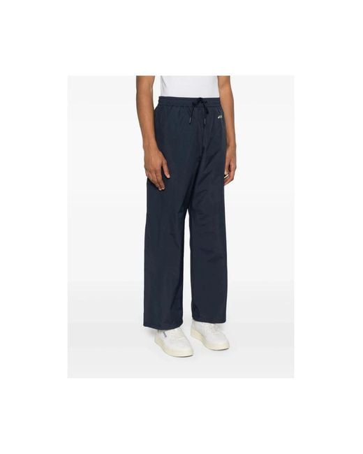 A.P.C. Broeken ,Blauw Elastische Trekkoord Shorts in het Blue voor heren