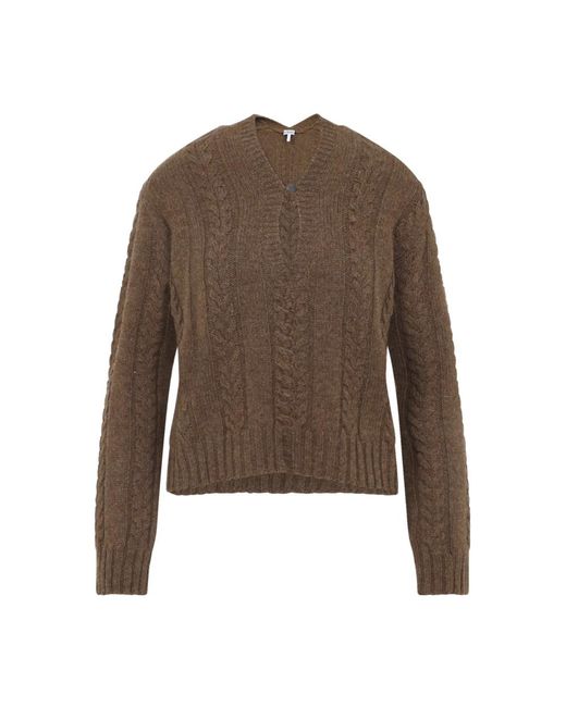 Loewe Truien & Vesten ,Bruin ,Wol Wool Sweater in het Brown