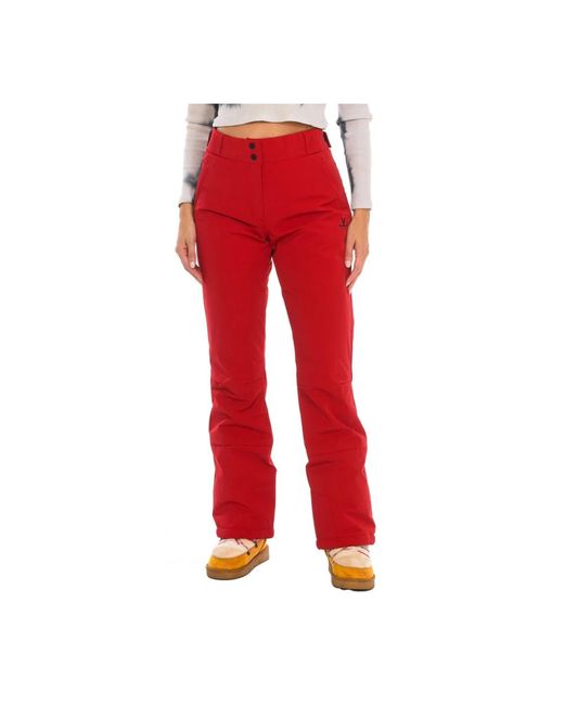Vuarnet Fitness ,Rood ,Polyester Verstelbare Skibroek Met Ritssluiting in het Red