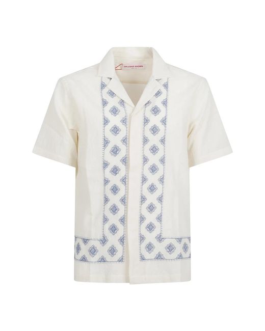 Orlebar Brown White Short Sleeve Shirts for men