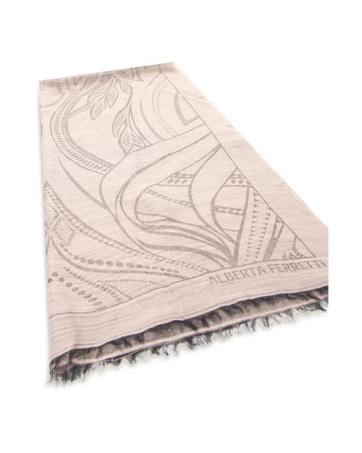 Alberta Ferretti Brown Winter Scarves