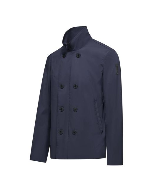 Bomboogie Ongevoerde Double-Breasted Jas in het Blue voor heren