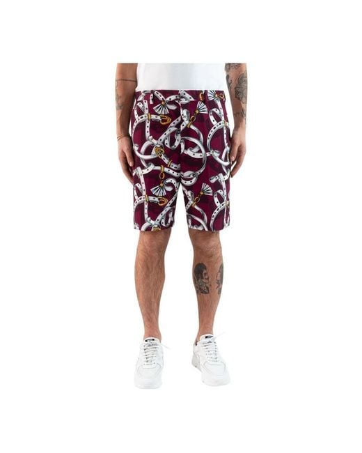 Cor Sine Labe Doli Red Casual Shorts for men