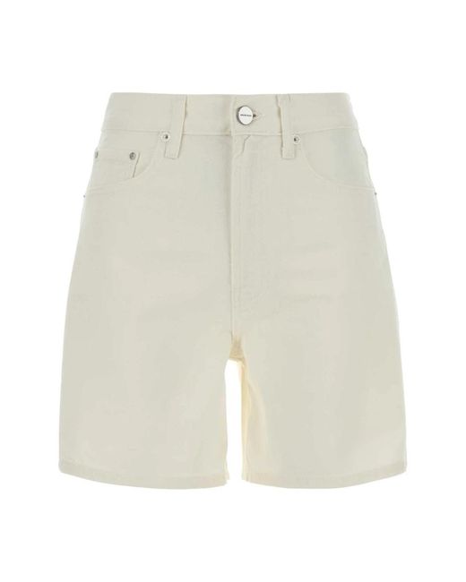 Anine Bing White Denim Shorts