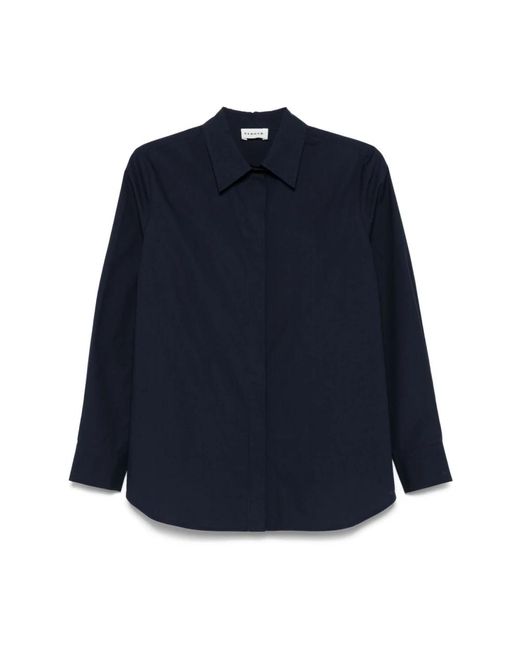 P.A.R.O.S.H. P.A.R.O..H. ,Overhemden ,Blauw ,Blauw Button-Up Overhemd Met Kraag in het Blue