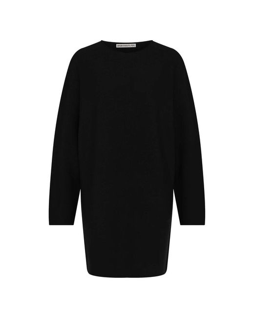 Drykorn Black Schwarzes strickkleid mit raglanärmeln