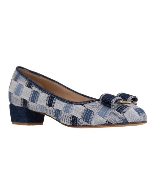 Ferragamo Blue Pumps