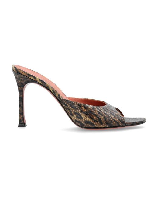 AMINA MUADDI Brown Heeled Mules