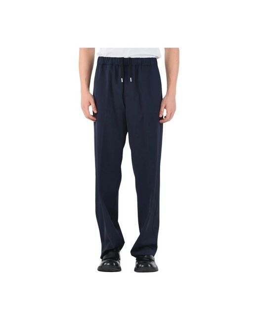 Mauro Grifoni Blue Straight Trousers for men