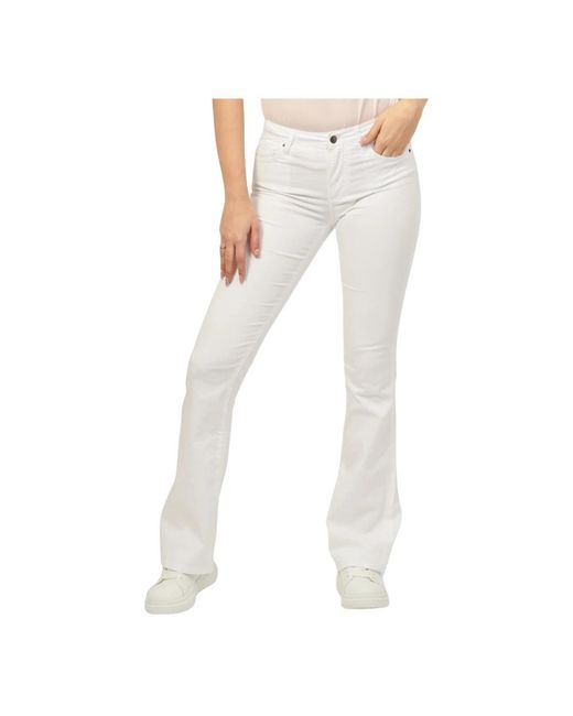 ARMANI EXCHANGE White Boot-Cut Jeans