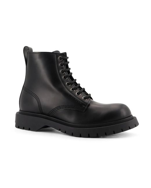 Givenchy Black Lace-Up Boots for men