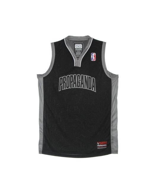 Propaganda Tops ,Zwart ,Polyester Zwarte Mesh Basketbal Tanktop in het Black voor heren