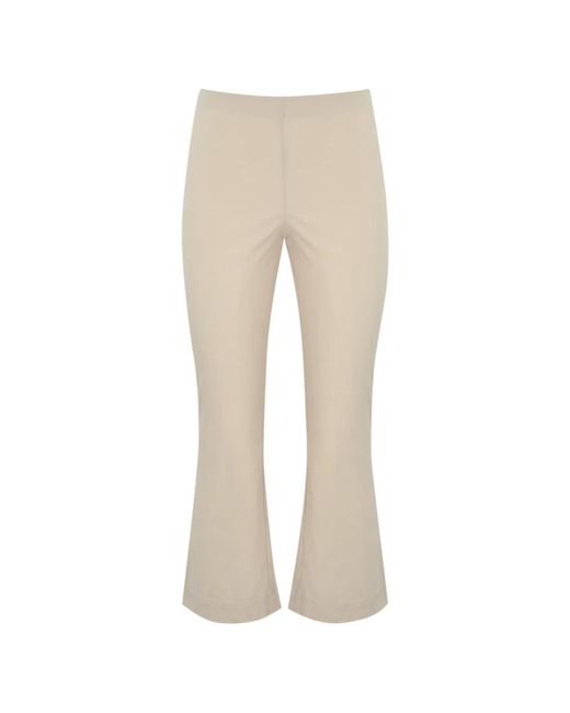 Pantalones de algodón con cintura elástica Liviana Conti de color Natural