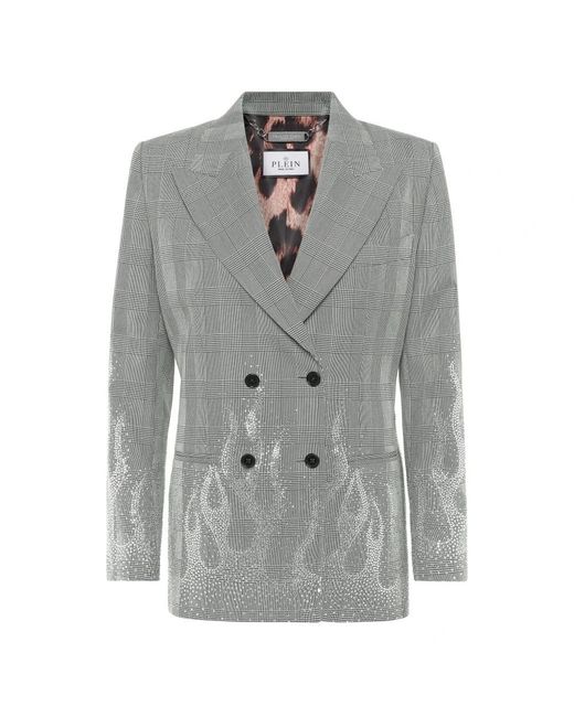 Philipp Plein Flame Blazer in het Gray