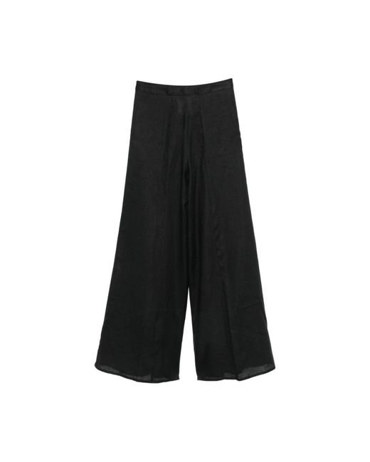 Semicouture Black Wide Trousers