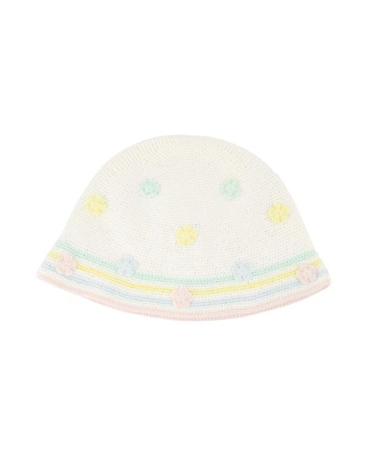 Casablanca White Kawaii Crochet Bucket Hat