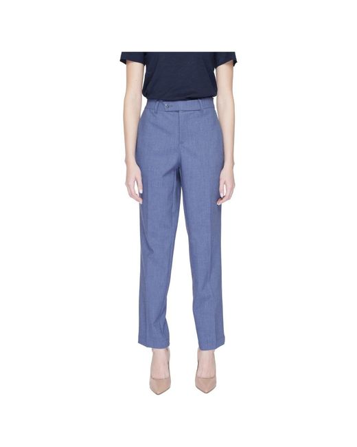 Street One Blue Straight Trousers