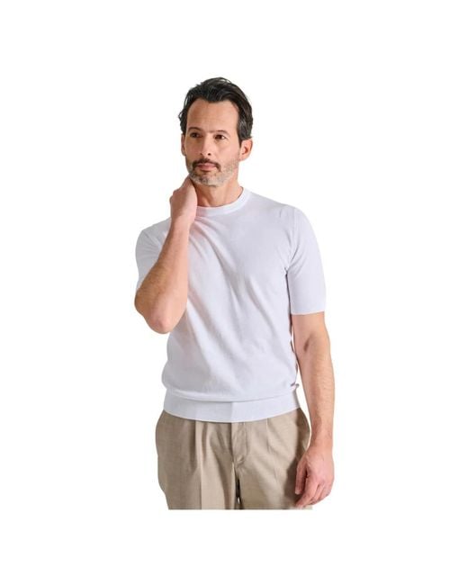 FILIPPO DE LAURENTIIS Purple Round-Neck Knitwear for men