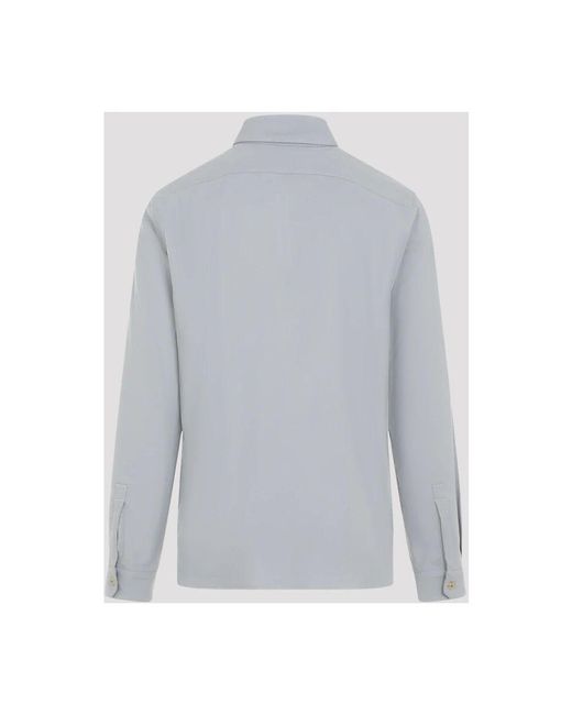 Rick Owens Work Light Baumwollhemd in Blue für Herren