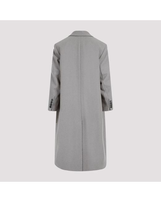 AMI Gray Single-Breasted Coats for men