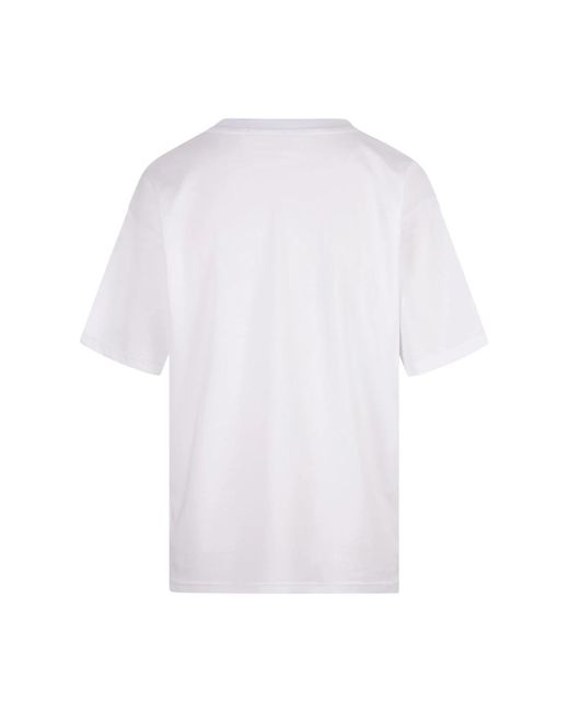 ALESSANDRO ENRIQUEZ White Weiße baumwoll-jersey rundhals t-shirt
