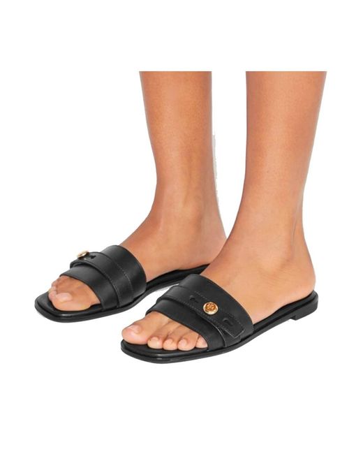 Sliders Tory Burch en coloris Black