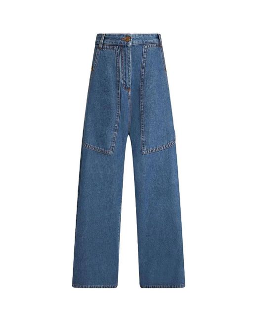 Etro Blue Straight jeans