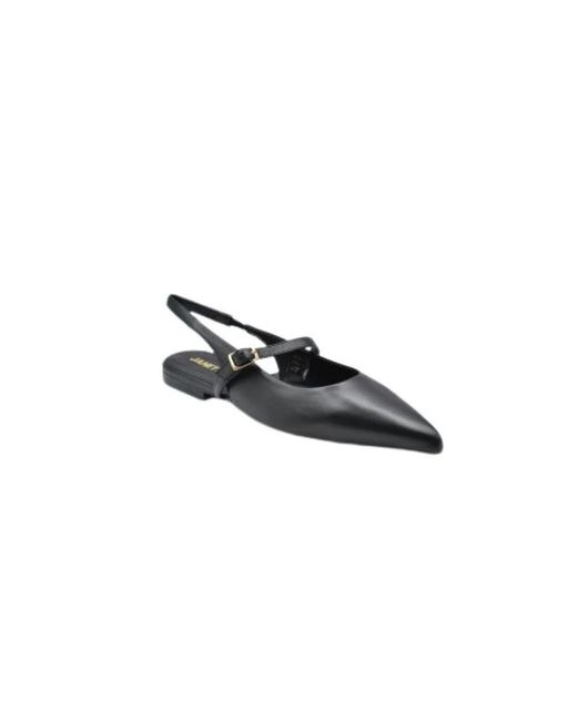 Janet & Janet Black Ballerina Shoes