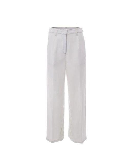 Patrizia Pepe Gray Wide Trousers