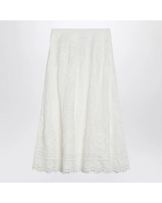 Midi Skirts Farm Rio de color White