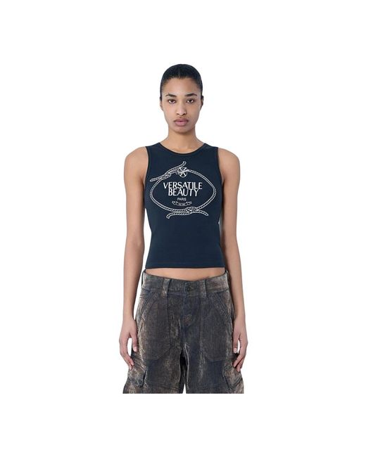 VAQUERA Blue Sleeveless Tops