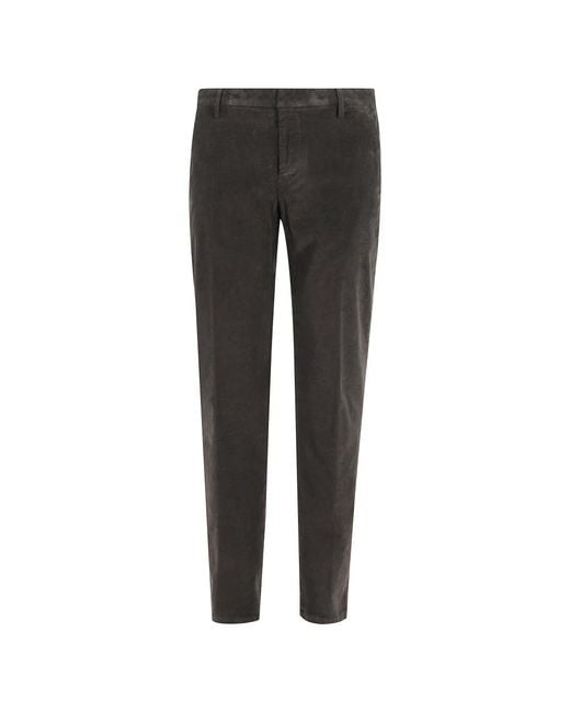 Dondup Gray Slim-Fit Trousers for men