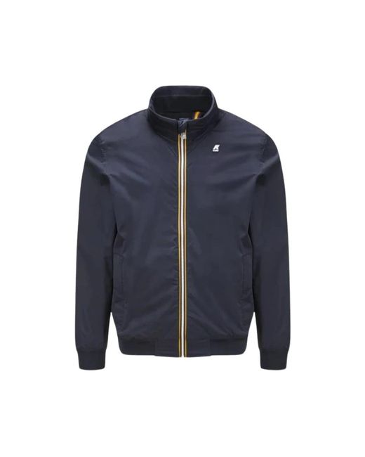 K-Way Jassen ,Blauw ,Nylon Lichtgewicht Jas in het Blue voor heren