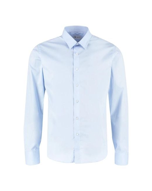 THE (Alphabet) Blue Formal Shirts for men