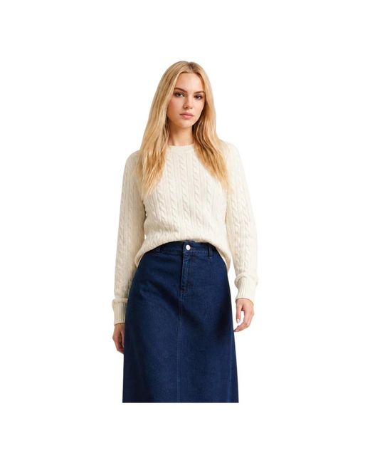 Barbour White Ashdown Strickpullover