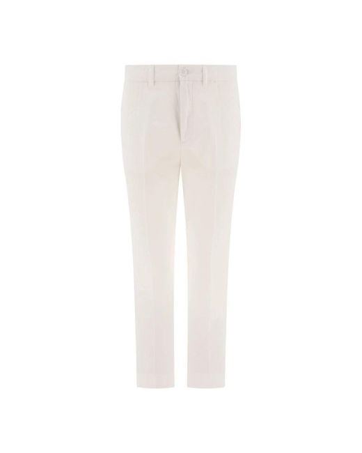 Aspesi White Slim-Fit Trousers