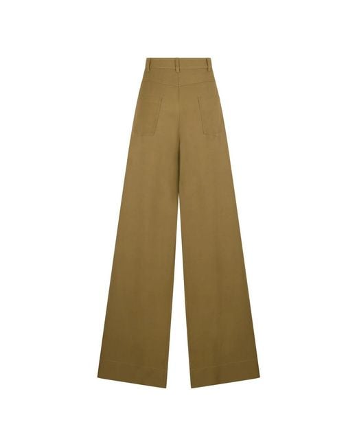 Alberta Ferretti Green Wide Trousers