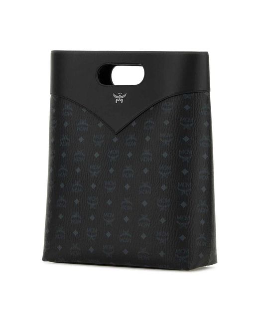 MCM Black Canvas einkaufstasche