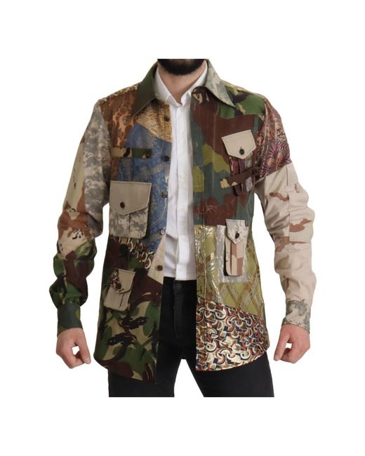 Dolce & Gabbana Green Casual Shirts for men