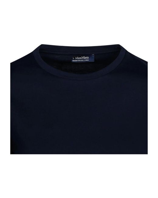 Max Mara Blue Gerüschtes crew-neck tee