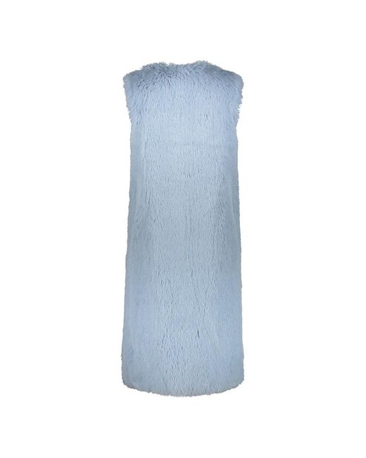 Herno Jassen ,Blauw ,Polyester Gilet Van Imitatiebont in het Blue